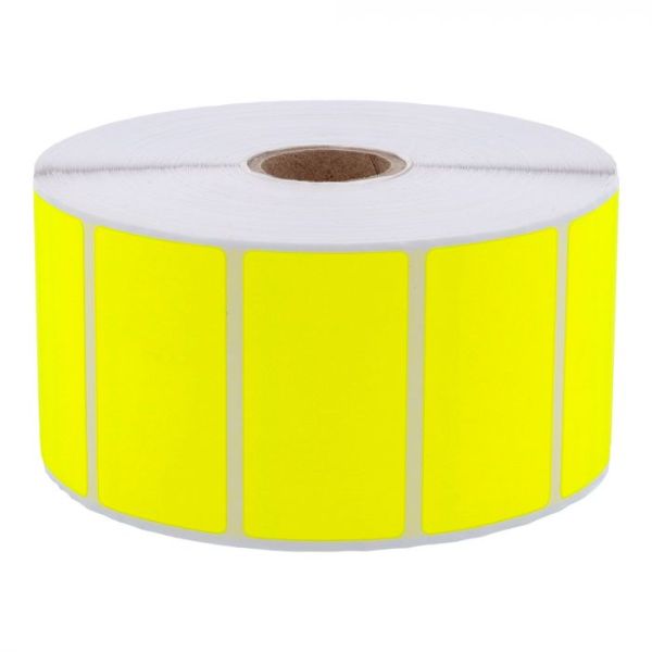 Picture of 1000 x Thermal Transfer 60mm x 40mm Bright Yellow